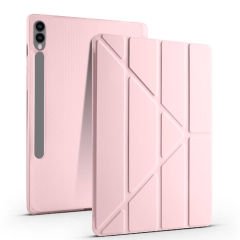 Samsung Galaxy Tab S9 FE Plus Kılıf Tri Folding Kalem Bölmeli Standlı Kılıf
