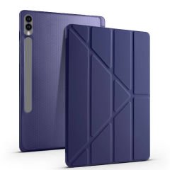Samsung Galaxy Tab S9 FE Plus Kılıf Tri Folding Kalem Bölmeli Standlı Kılıf