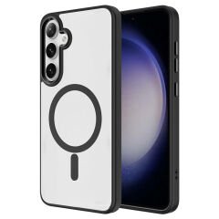 Samsung Galaxy S24 Plus Kılıf Magsafe Şarj Özellikli Krom Magsafe Silikon Kapak