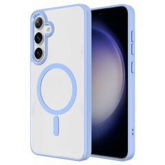 Samsung Galaxy S24 Plus Kılıf Magsafe Şarj Özellikli Krom Magsafe Silikon Kapak