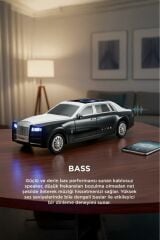 Bluetooth Hoparlör Rolls-Royce Görünümlü Araba Led Ekranlı 15W TWS FM USB Speaker D82