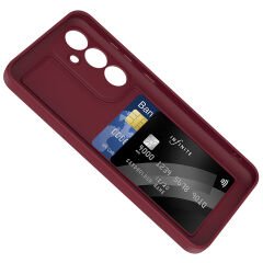 Samsung Galaxy S24 FE Kılıf Kamera Korumalı Kartlık Hazneli Vitra Kapak