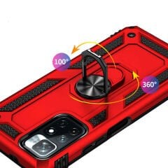 Xiaomi Redmi Note 11T 5G Kılıf Vega Tank Sert Yüzüklü Standlı Zırh Koruma Kapak