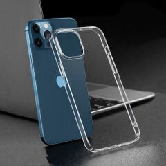 iPhone 12 Pro Kılıf Sert Pürüzsüz Şeffaf Droga Kapak