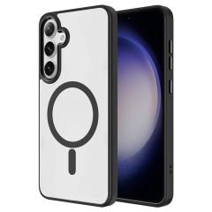 Samsung Galaxy S24 Kılıf Magsafe Şarj Özellikli Krom Magsafe Silikon Kapak