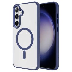 Samsung Galaxy S24 Kılıf Magsafe Şarj Özellikli Krom Magsafe Silikon Kapak