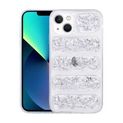 iPhone 13 Kılıf Kamera Korumalı Simli Airbag'li Dalga Kapak