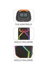 Bluetooth Hoparlör Baykuş Görünümlü 50W RGB LED Işıklı Kablosuz Mikrofonlu Taşınabilir Karaoke Speaker