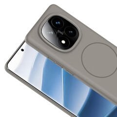 Xiaomi Redmi Note 14 Pro Plus Kılıf Kablosuz Şarj Özellikli Ruby Silikon Kapak