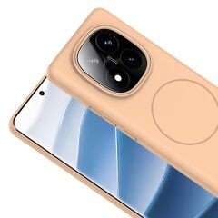 Xiaomi Redmi Note 14 Pro Plus Kılıf Kablosuz Şarj Özellikli Ruby Silikon Kapak