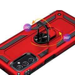 Samsung Galaxy M52 Kılıf Vega Tank Sert Yüzüklü Standlı Zırh Koruma Kapak