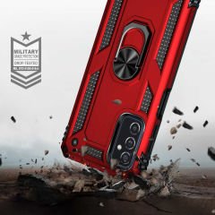 Samsung Galaxy M52 Kılıf Vega Tank Sert Yüzüklü Standlı Zırh Koruma Kapak