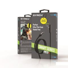 Syrox C131TT 60W Type-C To Type-C 90 Derecelik Hasir Ultra Hızlı Şarj & Data Kablosu