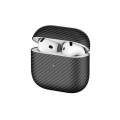 Airpods 4 Airbag 43 600D Karbon Fiber Kulaklık Kılıfı Siyah