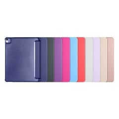 iPad Pro 12.9 2020 (4.Nesil) Smart Cover Kalem Bölmeli Standlı 1-1 Kılıf Pembe Koyu