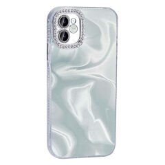 iPhone 12 Kılıf Airbagli Parlak Taş Detay Tasarımlı Esila Kapak