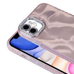 iPhone 12 Kılıf Airbagli Parlak Taş Detay Tasarımlı Esila Kapak