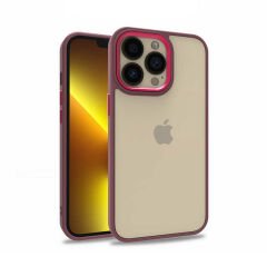 iPhone 13 Pro Kılıf Kamera Çıkıntılı Arkası Şeffaf Köşeleri Parlak Renkli Işlemeli Flora Kapak
