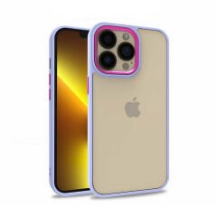 iPhone 13 Pro Kılıf Kamera Çıkıntılı Arkası Şeffaf Köşeleri Parlak Renkli Işlemeli Flora Kapak