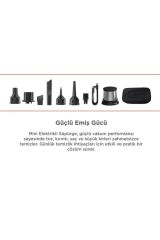 Araç İçi Süpürge 22.000PA Süper Güçlü Emiş USB-C Şarjlı Mini 8000 Mah Araba El Süpürgesi LT102