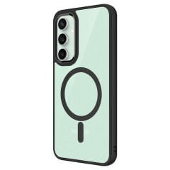 Samsung Galaxy S23 FE Kılıf Wireless Şarj Özellikli Krom Magsafe Silikon Kapak