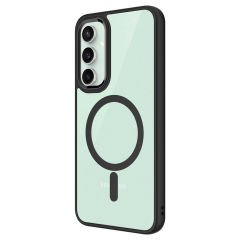 Samsung Galaxy S23 FE Kılıf Wireless Şarj Özellikli Krom Magsafe Silikon Kapak