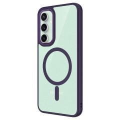 Samsung Galaxy S23 FE Kılıf Wireless Şarj Özellikli Krom Magsafe Silikon Kapak