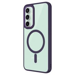 Samsung Galaxy S23 FE Kılıf Wireless Şarj Özellikli Krom Magsafe Silikon Kapak