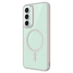 Samsung Galaxy S23 FE Kılıf Wireless Şarj Özellikli Krom Magsafe Silikon Kapak