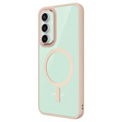 Samsung Galaxy S23 FE Kılıf Wireless Şarj Özellikli Krom Magsafe Silikon Kapak