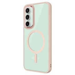 Samsung Galaxy S23 FE Kılıf Wireless Şarj Özellikli Krom Magsafe Silikon Kapak