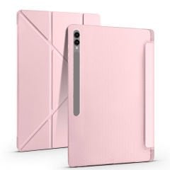 Samsung Galaxy Tab S9 Ultra Kılıf Tri Folding Kalem Bölmeli Standlı Kılıf