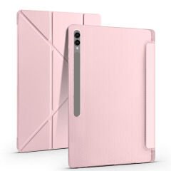Samsung Galaxy Tab S9 Ultra Kılıf Tri Folding Kalem Bölmeli Standlı Kılıf