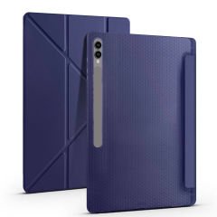 Samsung Galaxy Tab S9 Ultra Kılıf Tri Folding Kalem Bölmeli Standlı Kılıf