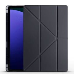 Samsung Galaxy Tab S9 Ultra Kılıf Tri Folding Kalem Bölmeli Standlı Kılıf