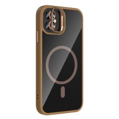 iPhone 11 Kılıf Standlı ve Kamera Lens Hediyeli Kablosuz Şarj Özellikli Etro Kapak