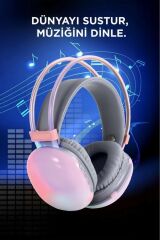 Kablosuz RGB Işıklı Kulak Üstü Bluetooth Kulaklık