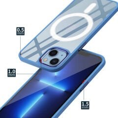 iPhone 13 Kılıf Wireless Şarj Özellikli Krom Magsafe Silikon Kapak