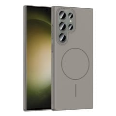 Samsung Galaxy S23 Ultra Kılıf Kablosuz Şarj Özellikli Ruby Silikon Kapak