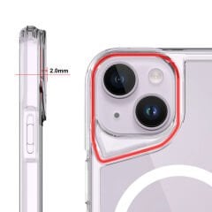 Apple iPhone 15 Plus Kılıf Magsafe Şarj Özellikli T-Max Magsafe Kapak Kılıf