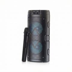 1926 Kablosuz Mikrofonlu RGB Ledli USB/TF/Radyolu Taşınabilir Bluetooth Hoparlör Parti Speaker