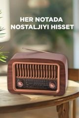Bluetooth Hoparlör Nostaljik Radyo Kablosuz Speaker D59