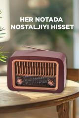 Bluetooth Hoparlör Nostaljik Radyo Kablosuz Speaker D59