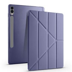Samsung Galaxy Tab S9 Plus Kılıf Tri Folding Kalem Bölmeli Standlı Kılıf