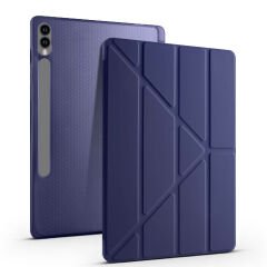 Samsung Galaxy Tab S9 Plus Kılıf Tri Folding Kalem Bölmeli Standlı Kılıf