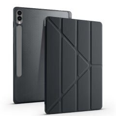 Samsung Galaxy Tab S9 Plus Kılıf Tri Folding Kalem Bölmeli Standlı Kılıf