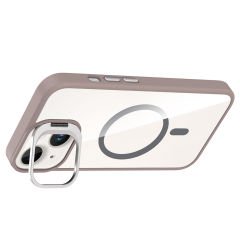 iPhone 14 Kılıf Standlı ve Kamera Lens Hediyeli Kablosuz Şarj Özellikli Etro Kapak