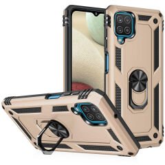 Samsung Galaxy M32 Kılıf Vega Tank Sert Yüzüklü Standlı Zırh Koruma Kapak