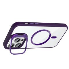 iPhone 14 Pro Max Kılıf Standlı ve Kamera Lens Hediyeli Kablosuz Şarj Özellikli Etro Kapak