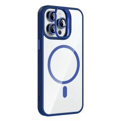 iPhone 14 Pro Max Kılıf Standlı ve Kamera Lens Hediyeli Kablosuz Şarj Özellikli Etro Kapak